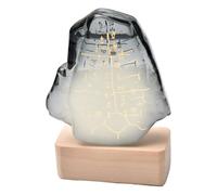 Bouteille de prévisions météo - verre tempête décoratif, cristaux changeants selon le climat, design élégant, base en bois | Prédicteur météo pour maison, bureau, salon, cadeau original, observation m