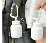 Bouteille de protéine portable de 100 ml avec porte-clés - Entonnoir pour la santé du sport - Petite tasse - Récipient de camping en plein air - Entonnoir de santé (1 pièce, blanc)