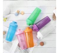 Bouteille de protéines de 600 ml avec boule de mélange en acier inoxydable, bouteille d'eau de sport pour l'entraînement blanc,noir,vert,bleu,orange,violet,roseUnicolorePolypropylène