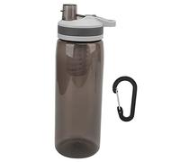Bouteille de purificateur d'eau portable, bouteille d'eau de voyage avec filtration de 770 ml, bouteille d'eau de voyage avec filtre, facile à utiliser pour le camping en plein (Noire)