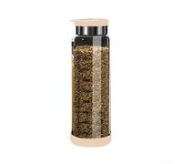 Bouteille de rangement élégante en verre pour épices - Design pratique pour une distribution facile - Couvercle blanc - 450 ml