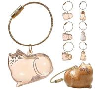 Bouteille De Rangement pour Poils Chat, Récipient Mon Animal, Porte-clés Souvenir en Fourrure d'animal, Boîte Transparente