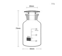 Bouteille De Réactif À Petit Col De Haute Qualité, En Verre, De 60ml À 1000ml, Pour Laboratoire