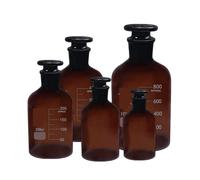 Bouteille de réactif en verre, Flacon de réactif de laboratoire à petit goulot, goulot givré, 60/125/250/500/1000 ml(500mlx2pcs)