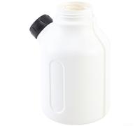 Bouteille de rechange en mousse à remplissage latéral pour nettoyeur haute pression - Distributeur de détergent de lavage de voiture avec couvercle doseur, construction en plastique épais (blanc)