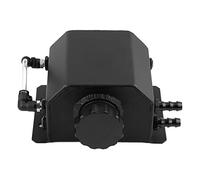 Bouteille de Reniflard de Bidon de Récupération d'huile Moteur en Aluminium de 1 L avec Bouchon de Vidange Bidon Froid Noir pour Bouteille de Reniflard de Récupération d'huile