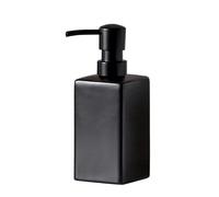 Bouteille de Savon Ceramics Soap Dispenser Liquid Pump Bottle for Kitchen Sink, Countertop and Bathroom Décoration de Cuisine(Noir)