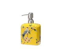 Bouteille de Savon Distributeur de Savon en céramique Grande capacité avec Pompe, Flacon Vide for Liquide et Gel Douche(Yellow)