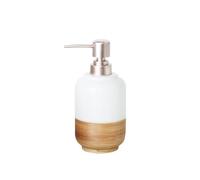 Bouteille de Savon Vintage Ceramic Lotion Push Bottle Countertop Soap Dispenser for Kitchen Bathroom 400ml Décoration de Cuisine(Blanc)