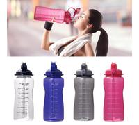 Bouteille De Sport De Grande Capacité 2l, Bouteille D'eau Portable Étanche Avec Paille, Marqueurs De Temps Et De Capacité Pour Les Activités De Fitness