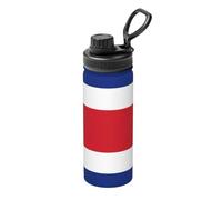 Bouteille de sport en acier inoxydable avec drapeau du Costa Rica - Portable - Grande capacité - Convient pour les trajets en plein air