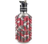 Bouteille de sport - Mobot - Fonction 2 en 1 rouleau de massage - Rouge métal