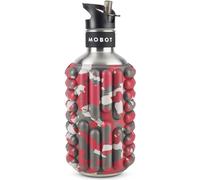 Bouteille de sport - Rouleau de massage fonctionnel 2 en 1 | Pratique et polyvalent | Rouge métal | TRENDYFLAIR