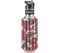 Bouteille de sport - Rouleau de massage fonctionnel 2 en 1 | Pratique et polyvalent | Rouge métal | TRENDYFLAIR