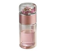 Bouteille De Thé Avec Infuseur, Infuseur À Thé En Verre - Bouteille D'eau De Voyage Anti-fuite, De Séparation -Et D'eau, Pour En Vrac, Aux Fleurs, Voyage À Domicile