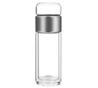 Bouteille de thé en verre - Tasse à infuseur étanche, gobelet de voyage portable | Tasse résistante à la chaleur à Double couche, flacon filtré réutilisable, bouteille d'eau isolée pour le travail, la