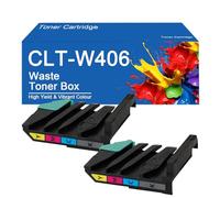 Bouteille de Toner usagé Haute capacité CLT-W406 de Remplacement pour imprimantes Samsung C480FW, C460FW, C410W, CLX-3305FN, CLP-365 et CLP-365W,W406-2Set