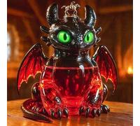Bouteille de vin et carafe à whisky de 500 ml - Statue artistique, sculpture de bouteille de whisky dinosaure volant, adorable petite bouteille de dragon, artisanat exquis, cadeau parfait(D)