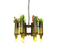 Bouteille de vin Modélisation Luminaire Rétro Style Industriel Suspension Lumière Personnalité Créative Loft Lustre Bar Restaurant Café Plante Décoration Lampe Suspendue Nordique Balcon Lampes en