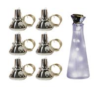 Bouteille de vin solaire Fairy Lights - Bouteille de vin légère en corde de fée | Lumières de bouteille de diamant solaire imperméable pour table de vacances de mariage en plein air.