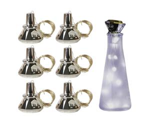 Bouteille de vin solaire Fairy Lights - Bouteille de vin légère en corde de fée | Lumières de bouteille de diamant solaire imperméable pour table de vacances de mariage en plein air.