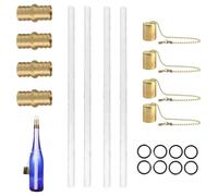 Bouteille de vin torche à vin torche torche mèche ensemble de torche extérieure mèche de vin torche matériel intérieur lampe à huile lampe à huile mèche montage huile torche remplacement cuivre lampe