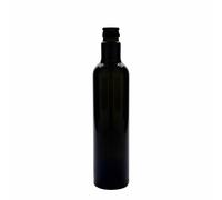 Bouteille de vinaigre / d’huile 500 ml 'Willy New', verre, vert antique, bouchage: DOP