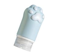 Bouteille de voyage en silicone Motif chats | Large ouverture facile en silicone en forme de chat, pour shampooing, lotion, voyage, salle de sport