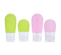 Bouteille De Voyage En Silicone Ronde Portable Nettoyant Pour Le Visage Maquillage Liquide Shampooing Rechargeable Bouteille Outil De Conteneur De Voyage