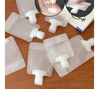 Bouteille de voyage portable, sacs de rangement pour lotion, poches pressables étanches et anti-fuites pour après-shampooing, lotion, gel douche, plage, vacances d'été, rentrée scolaire 10 pièces,10 p