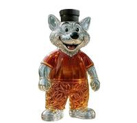 Bouteille de Whisky 300 ML en Verre avec Gravure 3D, Distributeur d'alcool, Verre soufflé à la Main Anti-Fuite, décoration Unique pour la Maison, Le Bar, Le Bureau, la Table, Cadeau(B)