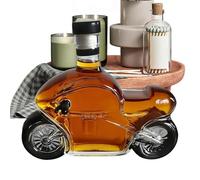 Bouteille de whisky 300 ml pour alcool - Design moto | Carafe à whisky de collection pour vitrine, salon, société, fête, maison, bar, restaurants, hôtels, clubs, étagères