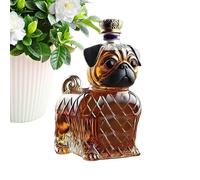 Bouteille de whisky Bulldog - Design de bouledogue unique CARAFE DE VADOR, Vessel artistique de stockage d'alcool | Décanteur décoratif de 300 ml, élégant barado à barres pour écossais, rhum, gin