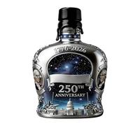 Bouteille de whisky de collection de 350 ml Bourbon 250. Récipient commémoratif avec motif gravé, bouteille de spiritueux, décanteur avec finition élégante, accessoires de bar pour les barmans et