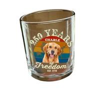 Bouteille de whisky du semi-centenaire du 250e anniversaire des États-Unis, édition créative, de collection en verre avec histoire historique, nouveauté, récipient à liqueur