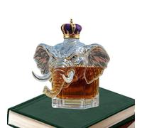 Bouteille de whisky en forme d'animal - Décanteur de vin éléphant amusant - Récipient à boisson hautement transparent - Ornement de bureau - Cadeau pour, père, oncle, grand-père, petit ami