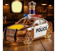 Bouteille de Whisky en Forme de Voiture de Police 300 ML, Carafe en Verre 3D créative sur Le thème de la Voiture, Articles de Bar soufflés à la Main, décoration de Bar, Cadeau(2)