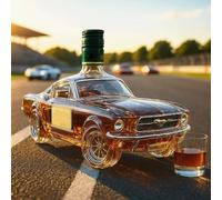 Bouteille de whisky en forme voiture - Dégantre verre 300 ml statues pour décor créatif bar à la maison Green sticker