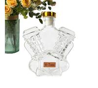 Bouteille De Whisky En Verre - Doyen De Vin Pour Usage Domestique, Conception Captivante, Intégration Universelle, Porte Spirituelle Vide Dans La Forme Du Moteur De Pour Les Collectionneurs, Les
