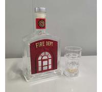 Bouteille de whisky et location en verre bordel en verre feu pompier whisky décanter feux de camion