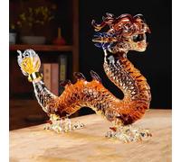 Bouteille de whisky et verre à vin, statue d'art en forme de dragon du zodiaque pour la maison, le bar et la décoration 1000 ml