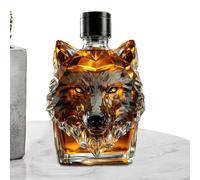 Bouteille de whisky gravée - Wolf Emblem Wine Cup, barrage sculpté vintage | Unique boisson à tête de pour la maison, comptoir de cuisine, affichage de fête, salon de bureau et collection