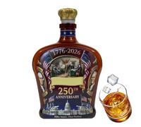 Bouteille de Whisky,Objet de Collection Commémoratif Vintage - Décanter Américain Pour Vin Et Alcools,Pour Hommes Famille Amis Brandy Bourbon Vodka Vin Maison Bar