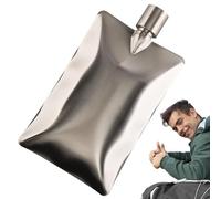 Bouteille de whisky portable, bouteille de poche à whisky - Flasque plate en acier inoxydable | Bouteille de vin étanche avec alcool pour homme et femme