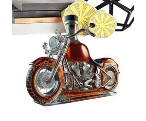 Bouteille de whisky pour moto - Design en verre coloré 2026 | Présentoir de nouveauté à collectionner, utilisation pratique pour la décoration de Table de Bar à domicile