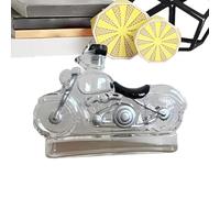 Bouteille de whisky pour moto - Distributeur en verre réutilisable, carafe à vin, forme détaillée du hachoir, carafe liquide borosilicate, accessoire de bar, transparent huit cent millilitres pour pap