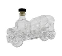Bouteille de whisky - Récipient à boisson de 300 ml, flacon à carafe en verre, sculpture élégante de carafe à liqueur, distributeur d'alcool bourbon, cruet vintage à base épaisse | Fête de