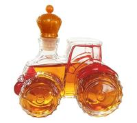 Bouteille de whisky tracteur - Carafe à liqueur en verre 3D, bouteille créative en forme de voiture | Sculpture de véhicule artistique, ornement de stockage de whisky, récipient en verre de Style trac