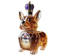 Bouteille de Whisky Unique - Drôle Corgi - Bouteille de Whisky de qualité supérieure - Cadeau pour Les Amateurs - Père - Décoration de Bar Amusante Porte-Bouteilles de vin décoratif (White, 15cm)