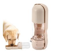 Bouteille d'eau 2 en 1 pour chien avec gamelle de nourriture - Tasse de voyage anti-fuite avec filtre à charbon et design anti-déversement | Accessoires d'arrosage portables pour chats chiots pendant